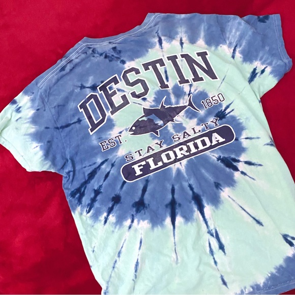 Destin Florida Tie Dye T-Shirt Size L - Picture 4 of 4